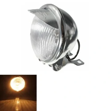 Chrome Blank Rund Motocycle Motor Cykel Auto Cykel Forlygte 12V