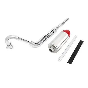 Til Honda XR50 CRF50 50cc 70cc 90cc 110cc 125cc Pit Bike Rød Udstødningslyddæmper Rør