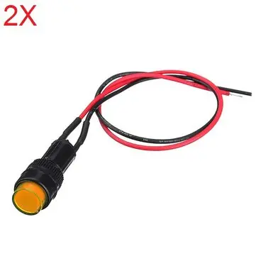 2X10mm Universal LED-indikator panelets advarselslys lampe