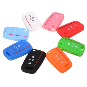 Silikone Fjernnøgle Cover 3-Knap Fob Etui til Volkswagen VW Golf 7 MK7
