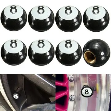 8 stk Universal Bil Lastbil Motorcykel Pool 8-Ball Dækventillinser Fælgklapper Bolt
