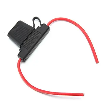 HS-812 Stor Blade Inline Bil Sikringsholder Vandtæt 10 AWG Gause med 30AMP Sikring