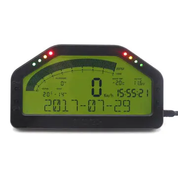 Dash Race LCD-skærm Full Sensor Kit Instrumentbræt Skærm Rally Gauge Med bluetooth-funktion
