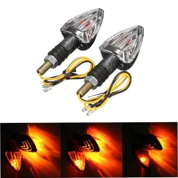 2X Motorcykel Blinklys Lampe Motorcykel E-mærket Carbon Mini Pile Indikator Lyspære 12V