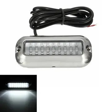 3,5 tommer Hvid 27 LED Marine Rustfrit Stål Undervands Båd Lys til Agterspejlet