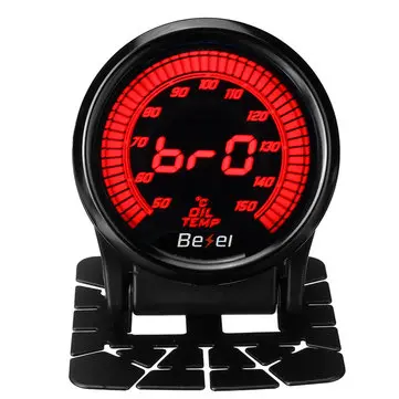 2 Tommer 52mm Bilolietemperaturtrykmåler Digital LED Display 50 ~ 150℃