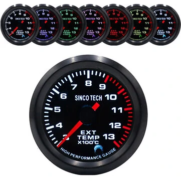 Racing Car Turbo/Boost/EGT Udstødnings/Temperatur/Oltryks Måler Meter 7 Farver