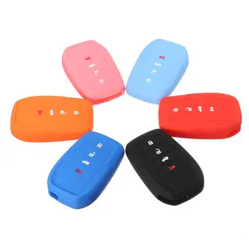 Silikone Cover Highlander Crown Smart Fjernbetjening Nøgleetui BK Passer til Toyota Fortuner Rav4