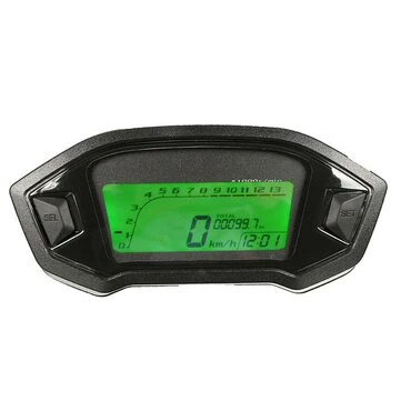 Motorcykel digital kilometer- og omdrejningstæller LCD-odometer 7 farver baggrundsbelysning