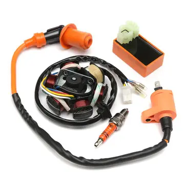 49cc 50cc GY6 Scooter Racing Tændingsspole CDI Tændrør Moped Magneto Stator