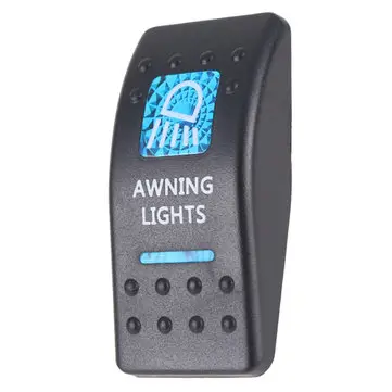 Blå Len Carling Aktuator Trim Bil Båd Faneblade Rocker Switch Cover Case