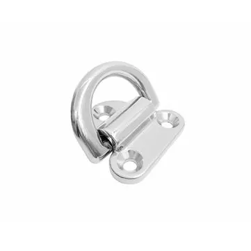 BSET MATEL 6mm Spejlpoleret maritim kvalitet 316 rustfrit stål Båd Foldbar Pad Øje Lashing D Ring Tie Down Cleat til Yacht Motorbåd Lastbil