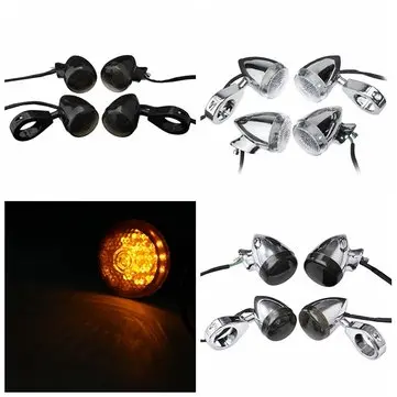 4 stk. 39mm Baglygte Motorcykel Bullet LED Blinklys Lys til Harley Davidson Sportster Dyna Bobber