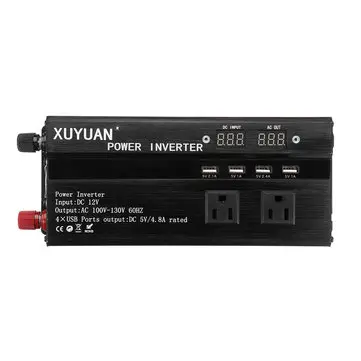 4000W Dobbelt LED Display Ændret Sinus Bølge Bil Power Inverter