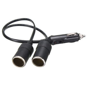 12V Dobbelt Stikdåse Forlængerledning Adapter Splitter Motorcykel