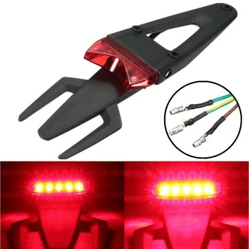 Fender LED Bremse Stop Baglygte {"universal"} Motorcykel Enduro Trail Snavs Pit Bike