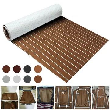 8 Stilarter 900x2000x5mm Marinegulv Faux Teak EVA-skum dækark