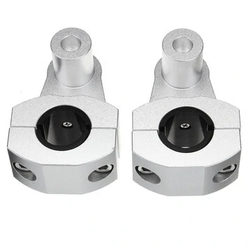 Par 7/8 tommer 22mm-28mm Sølv Motorcykel Styrlås Aluminium Monteringsbeslag