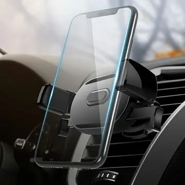 Krabbetryk Linkage Auto Lås Bilklimaanlæg Telefonholder Rotation Universel Mount Stand til Iphone X