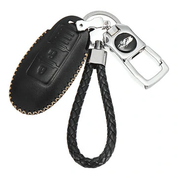 3 Knapper PU Læder Bil Fjernbetjening Nøgle Taske/Skal Cover Holder til Nissan