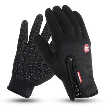 Mænd Kvinder Fuld Finger Ski Handsker Touch Screen Vinter Varm Fleece Motorcykel Cykling Sports Vindtæt Vandtæt Termisk
