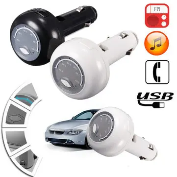 Håndfri Bil MP3-afspiller FM-sender Oplader Til IPhone 6 5 Samsung