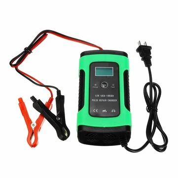 Enusic ™ 12V 6A Pulsværchu LCD Batterioplader Til bilmotorcykel bly-syre batteri Agm Gel Wet