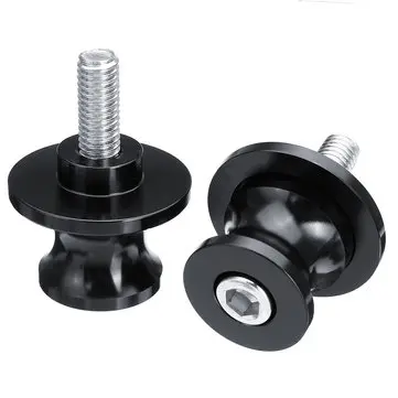 M8x1.25mm Motorcykel Svingarm Slider Paddock Stand Bobbin Adapter Spoler