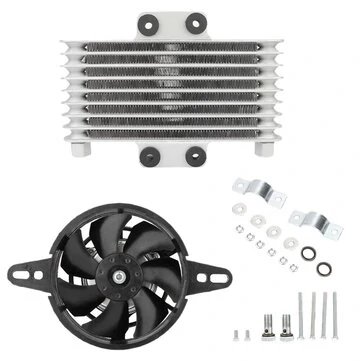 Motorcykel Modificeret Stort Oliekøler Radiatorventilator Kombinationskit