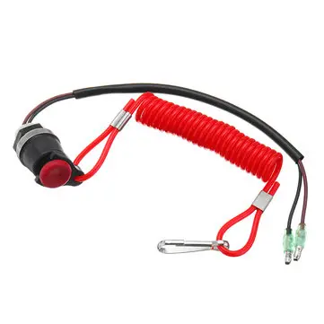 Båd Dræbafbryder Tether Cord Lanyard Rød til Marin Mercury Tohatsu Påhængsmotor