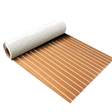 600x2400x5mm Marine Gulv Faux Teak EVA Skum Båd Dækplade