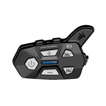 2 stk. WAYXIN R9 1500M Vandtæt bluetooth 4 Riders Hjelm Intercom Universal Parring Motorcykel Fullduplex FM Headsets Interphone