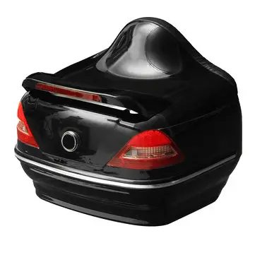 26L Motorcykel Bagageboks med Baglygte Sort Til Harley Honda Yamaha Suzuki Vulcan Cruiser