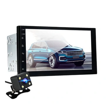 7 tommer til Android 8.0 Bil Stereo Radio 2.5D 2 Din Quad Core 1+16G GPS WIFI FM med Bagkamera