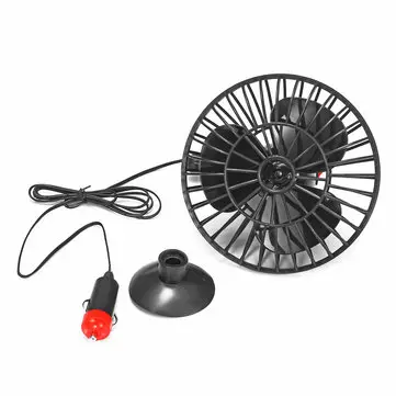 Bærbar 12V DC elektrisk svingende bilkølerventilator med klipsafbryder til udendørs camping