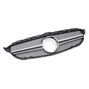 Sliver AMG Style Front Grill Mesh Grille Til Mercedes Benz C Klasse W205 C200 C250 15-18