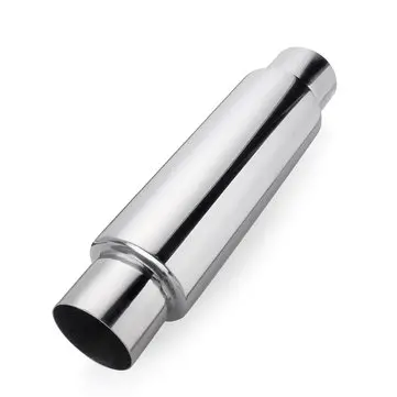 Universal Turbo Udstødningsdæmper Resonator 304 Rustfrit Stål 3 Tommer Indtag 3 Tommer Udtømning