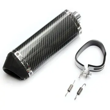 38mm Motorcykel Udstødning Lyddæmper Med Flytbar Lyddæmper Carbon Fiber Farve Metal