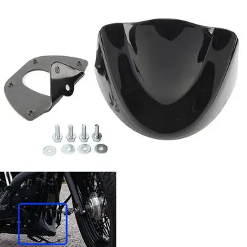 Motorcykel Foran Kæbe Spoiler Forkofanger Muddæmper Dække Blank Sort For Harley Dyna 2006-2017