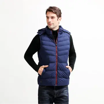 Unisex Vinter Elektrisk Batteridrevet Opvarmbar Ærmeløs Vest Temperaturkontrol Opvarmet Nakke og Ryg