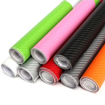 200x40cm DIY Carbon Fiber Vinyl Wrap Rulle Film Klistermærke Bil Decal Ark