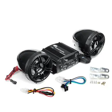 12V motorcykel lyd system fjernbetjening højttaler Passer til FM SD USB MP3