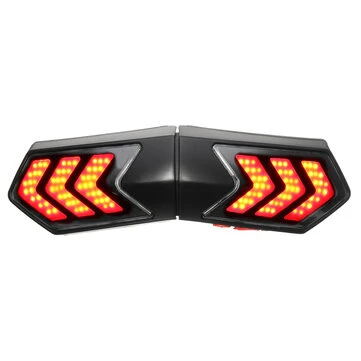 12V Trådløst Motorscykelhjelm LED Bremse Blinklys Indikator