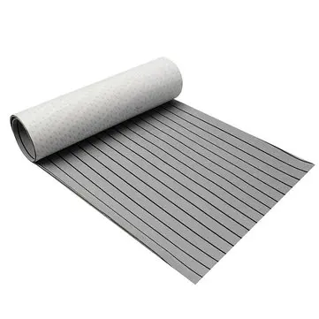 240cm x 45cm x 6mm Grå EVA-skum Teakark Båd Yacht Syntetisk Teakdækning med Lim