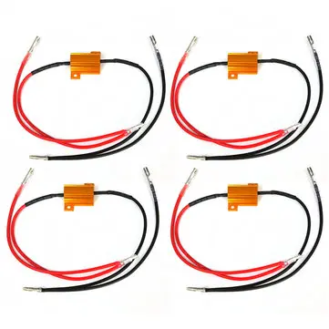 4 stk. 12V 25w 8,2 ohm Indikatorlysmodstand Blinklysrelæ Motorcykel Bil Aluminium
