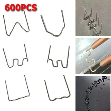 600 stk standard forkortede 0,6/0,8 mm varme stifter til reparation af plastikstifter til biler