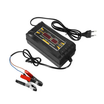 12V 6A Smart Hurtig Batterioplader Til Bil Motorcykel LCD-display EU-stik
