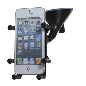 Drejelig Bil Rustfrit Stål Mobilholder Stativ til iPhone