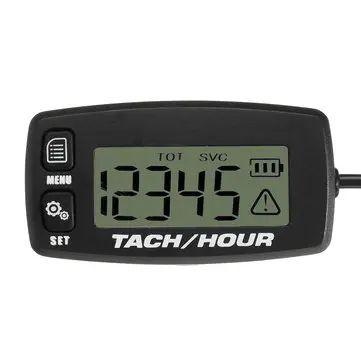 Baggrundsbelyst LCD Digital Tach Timemåler Turtæller Vandtæt 2/4-taktsmotor