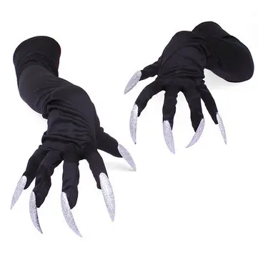Lange negle handsker Halloween Cosplay rekvisitter dragthåndledsmanchetter poteperformance muffe